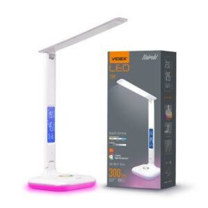 Lampă de Birou LED Albă cu Afișaj LCD: VIDEX NAIROBI Nairobi RGB (Intensitate Reglabilă)