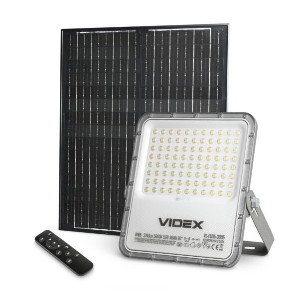 Proiector LED Solar Videx VL-FSO5-3005 3740LM 5000K - imagine 3