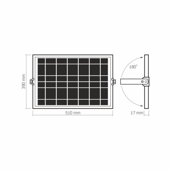Proiector LED Solar Videx VL-FSO5-3005 3740LM 5000K - imagine 9