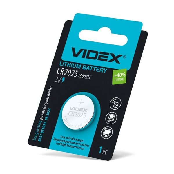 Baterie de litiu videx CR2025 Card Blister 1pc Blister - imagine 1