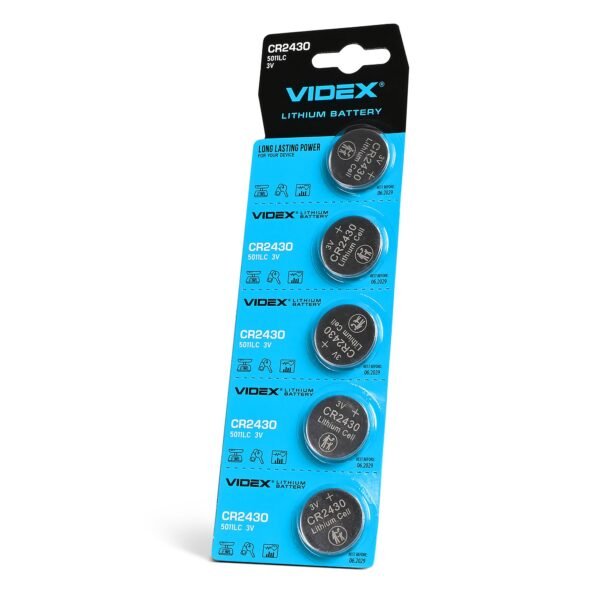 Baterie de litiu Videx CR2430 Cardul Blister 5pcs - imagine 1