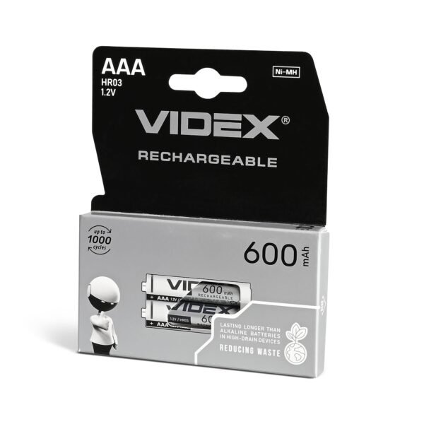 Baterie reîncărcabilă ni-MH Videx HR03 600MAH 2PCS Blister - imagine 1