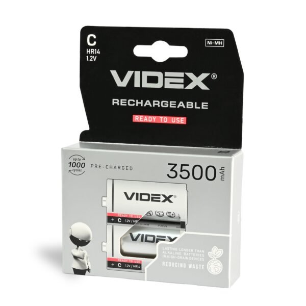 Baterie reîncărcabilă ni-MH Videx HR14 3500MAH 2PCS Blister - imagine 1