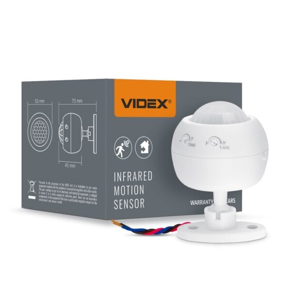 Senzor de mișcare PIR și senzor de lumină videx VL-SPS27W 1200W - imagine 1
