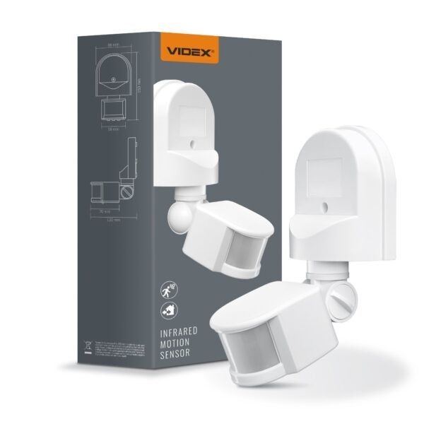 Senzor de mișcare PIR și senzor de lumină videx VL-SPW02W 1200W - imagine 1