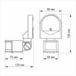 Senzor de mișcare PIR și senzor de lumină videx VL-SPW02W 1200W - imagine 4
