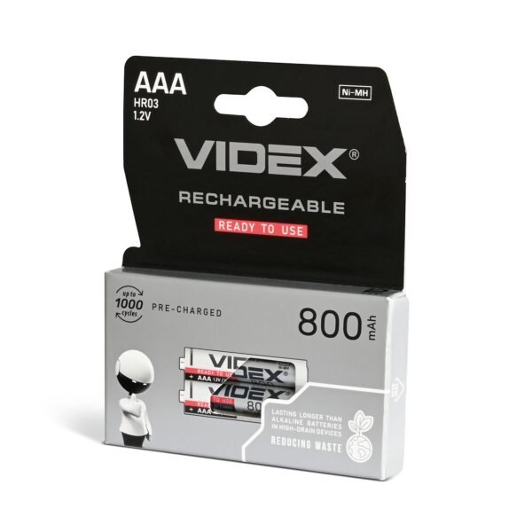 Ni-MH Baterie reîncărcabilă Videx HR03 800MAH 2PCS blister - imagine 1