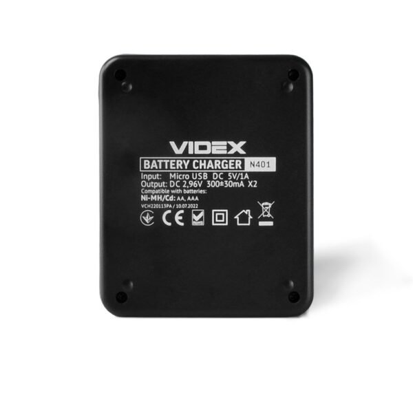 Încărcător universal pentru baterii Videx VCH-N401 - imagine 4