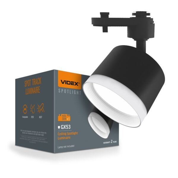 Corp de iluminat cu spot VIDEX pentru lampă GX53 VL-SPF17C-BP - imagine 1