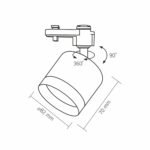 Corp de iluminat cu spot VIDEX pentru lampă GX53 VL-SPF17C-BP - imagine 4