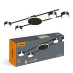 Corp de iluminat de tavan tip spot VIDEX pentru 4 lămpi GX53