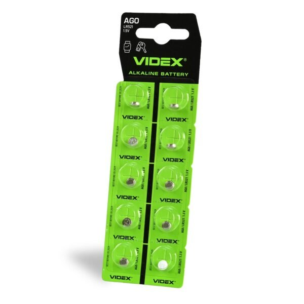 Baterii alcaline Videx Ag0/LR521 Card blister 10pc - imagine 1