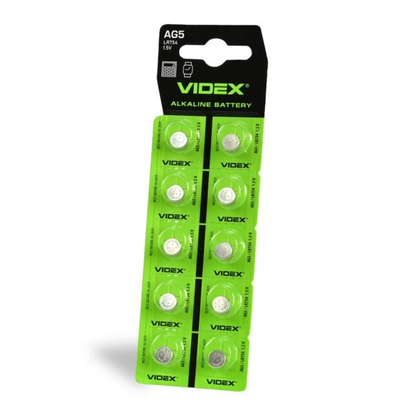 Baterie alcalină Videx AG5/LR754 Card blister 10pcs - imagine 1