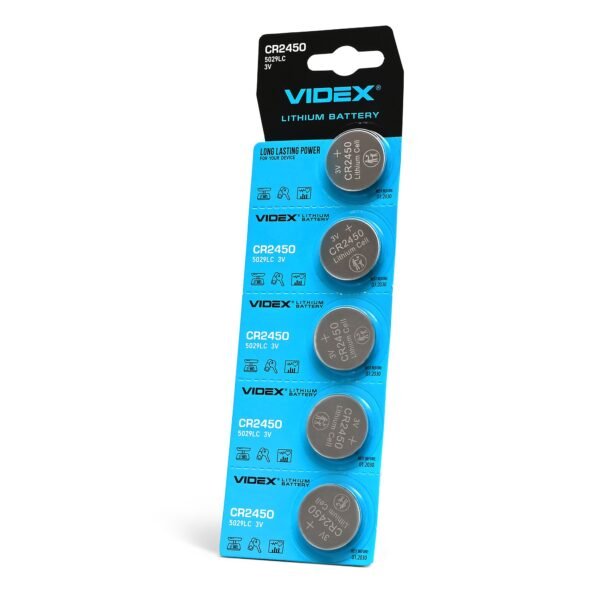 Baterie de litiu Videx CR2450 5pcs Blister Blister - imagine 1