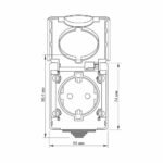 Priză Schuko unică externă IP65 gri VIDEX BINERA - imagine 4