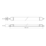 Corp de iluminat LED liniar VIDEX 40W 6400LM IP65 1.2М 5000K - imagine 16