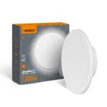 VIDEX WL03-12CW – Plafoniera LED 12W, IP65, 3CCT (3000K/4000K/6500K), 1200 lm, alb