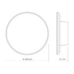 VIDEX WL03-12CW – Plafoniera LED 12W, IP65, 3CCT (3000K/4000K/6500K), 1200 lm, alb - imagine 19