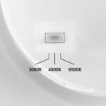 VIDEX WL03-18CB – Plafoniera LED 18W, IP65, 3CCT (3000K/4000K/6500K), 1850 lm, negru - imagine 4