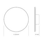 VIDEX WL03-18CB – Plafoniera LED 18W, IP65, 3CCT (3000K/4000K/6500K), 1850 lm, negru - imagine 6