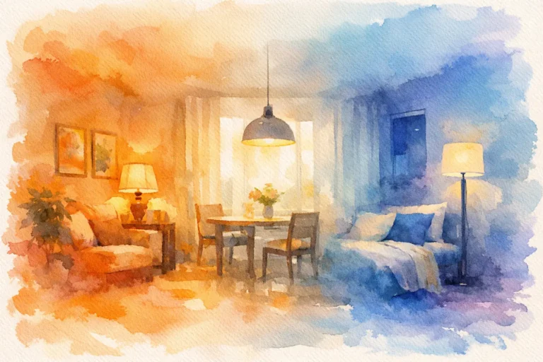 Ghid temperatura culoare iluminat acasă