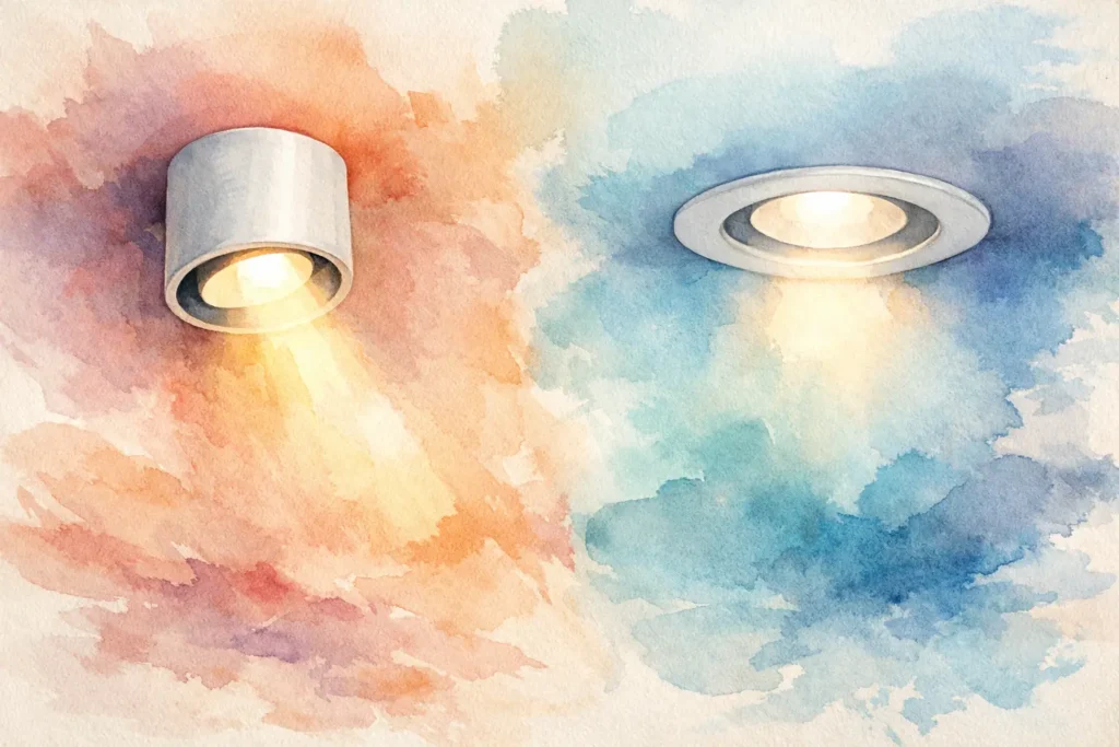 Spoturi aplicate vs încastrate: ce alegi?