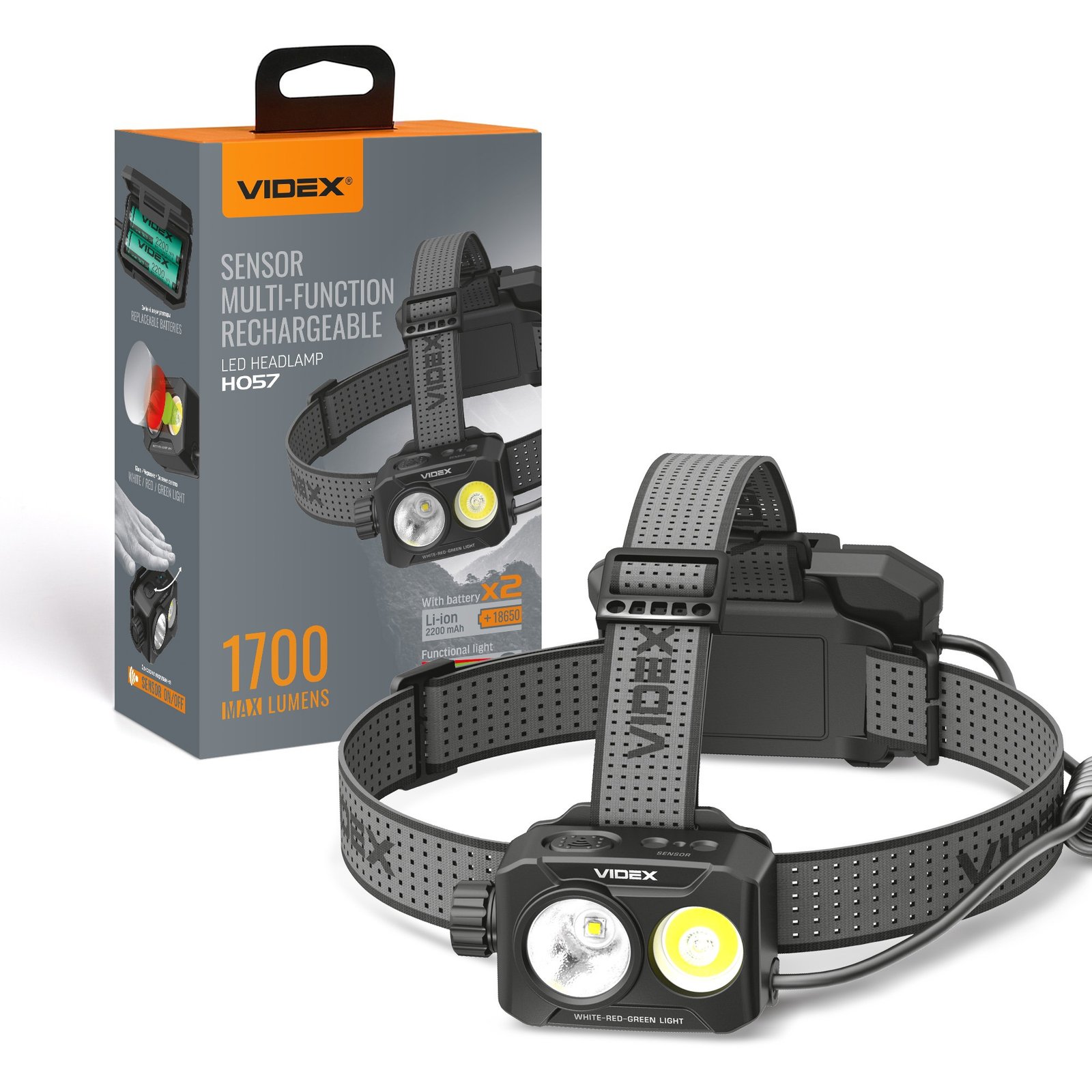 vlf-h057-00.jpg Far cu LED VIDEX VLF-H057 – 1700lm, 5000K + RG, IP65, Negru - imagine 1