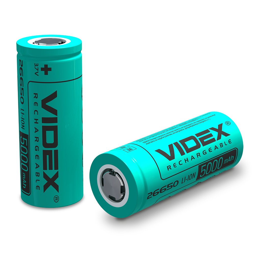 Baterie VIDEX Li-Ion 26650 (fără protecție) 5000mAh | Acumulator Original VIDEX