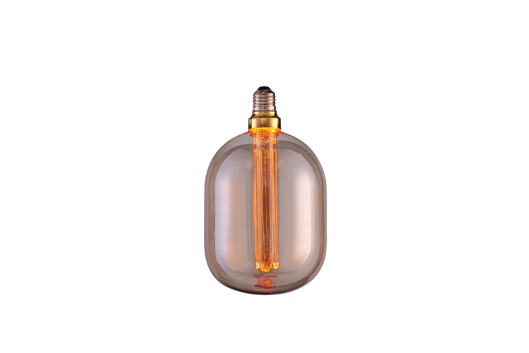 Bec LED E27 3 W, culoare chihlimbar – sticlă aurie
