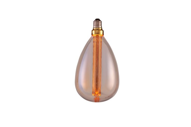 Bec LED E27 3 W, culoare chihlimbar – sticlă aurie