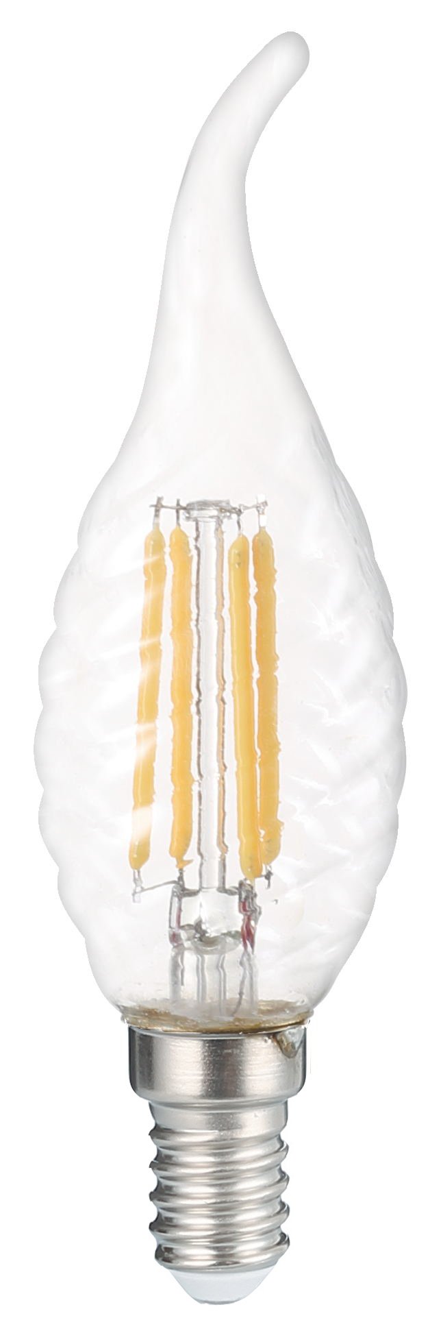 Lumânare cu LED cu vârf răsucit C35 E14 4W cu filament