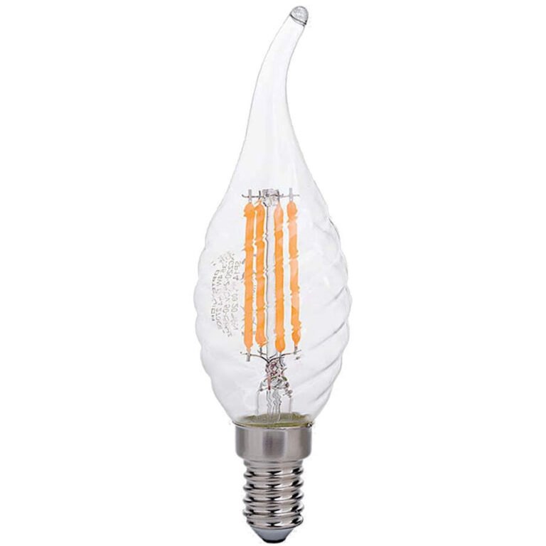 Lumânare cu LED cu vârf răsucit C35 E14 4W cu filament