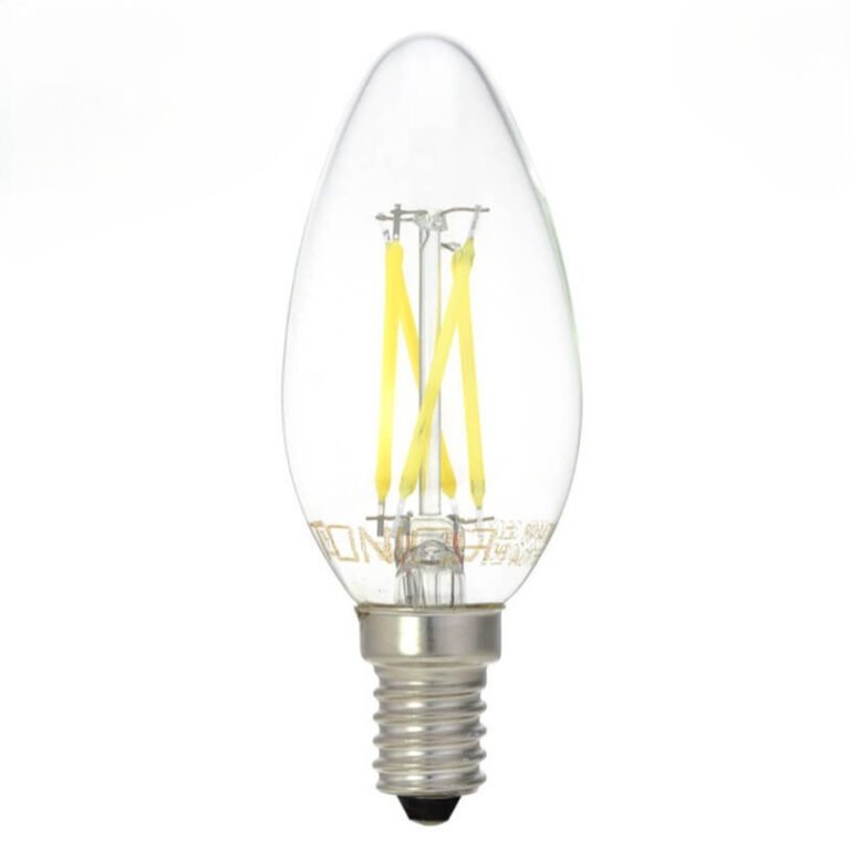 Bec LED cu filament tip lumânare C35 E14, cu intensitate reglabilă