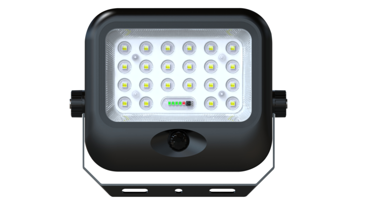 Proiector solar cu LED IP65 + SENSOR + TELECOMANDĂ