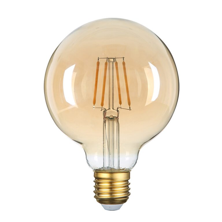 Bec LED E27 G95 cu sticlă aurie