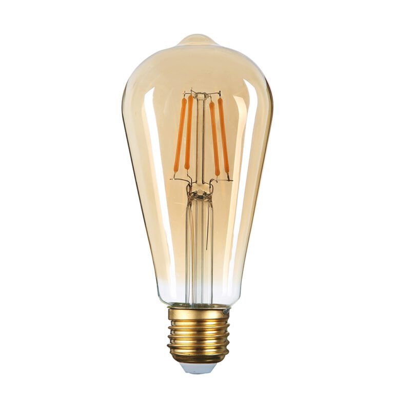 Bec LED E27 ST64 cu sticlă aurie