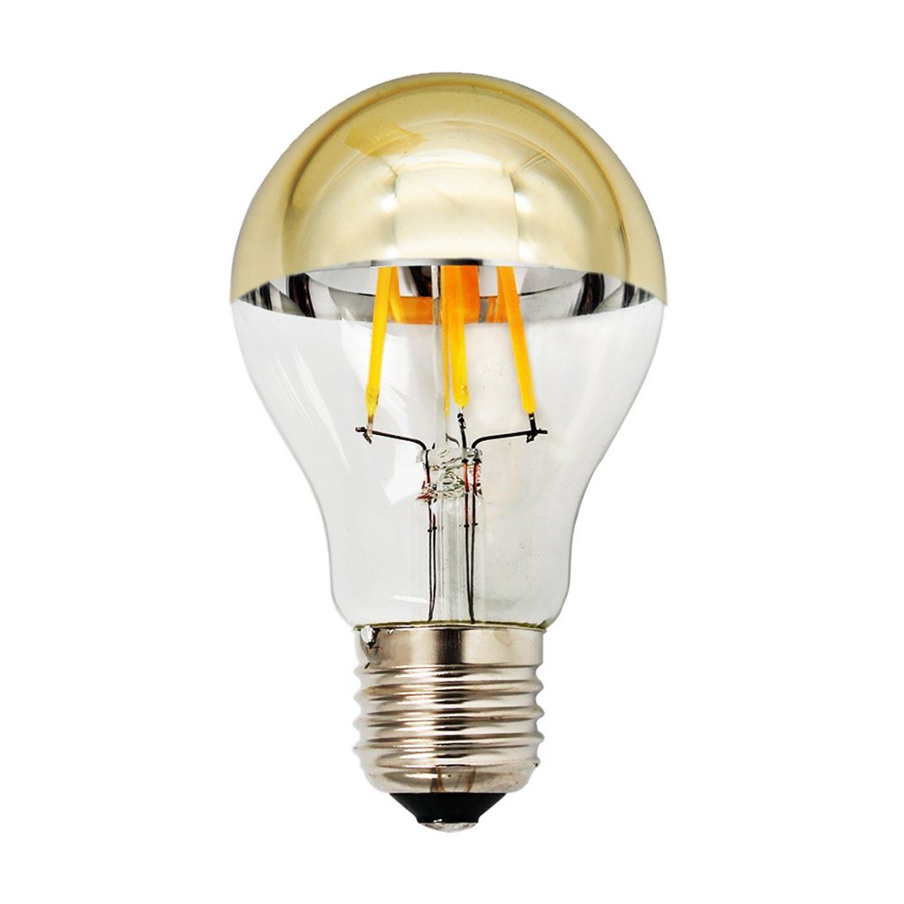 Bec LED A60 cu sticlă pe jumătate aurie Bec LED A60 cu sticlă pe jumătate aurie