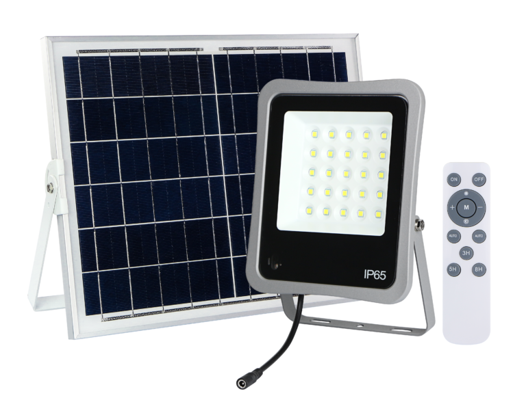 Proiector LED cu energie solară + telecomandă