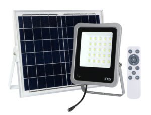 Proiector LED cu energie solară + telecomandă