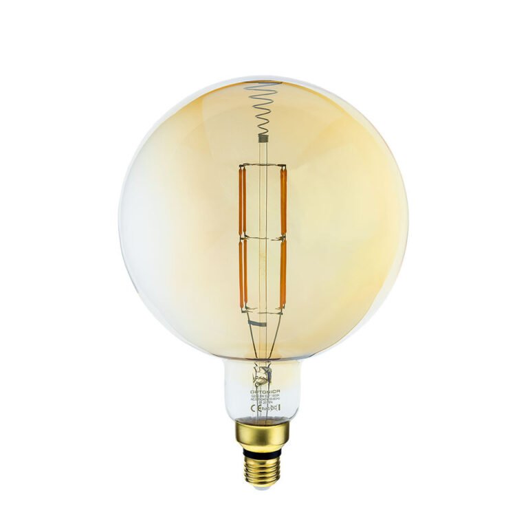 Bec LED E27 G200 cu sticlă aurie, cu intensitate reglabilă