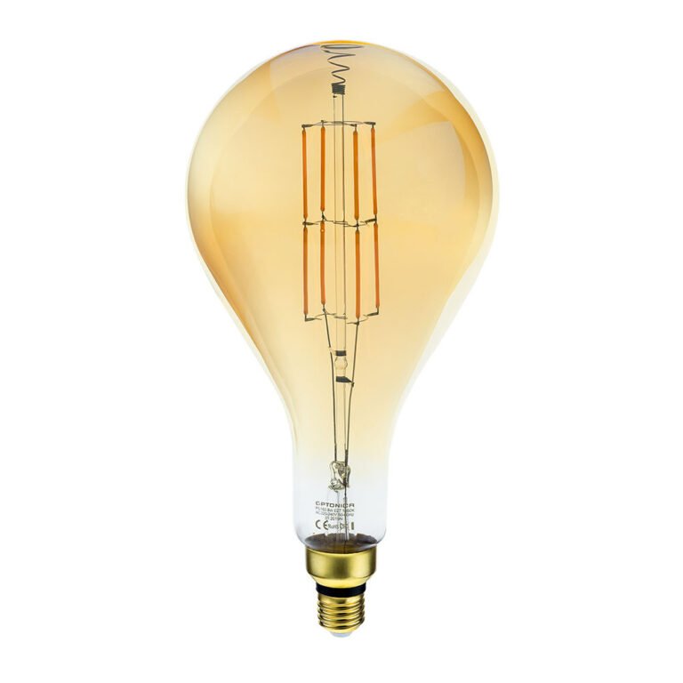 Bec LED E27 PS160 cu sticlă aurie, cu intensitate reglabilă