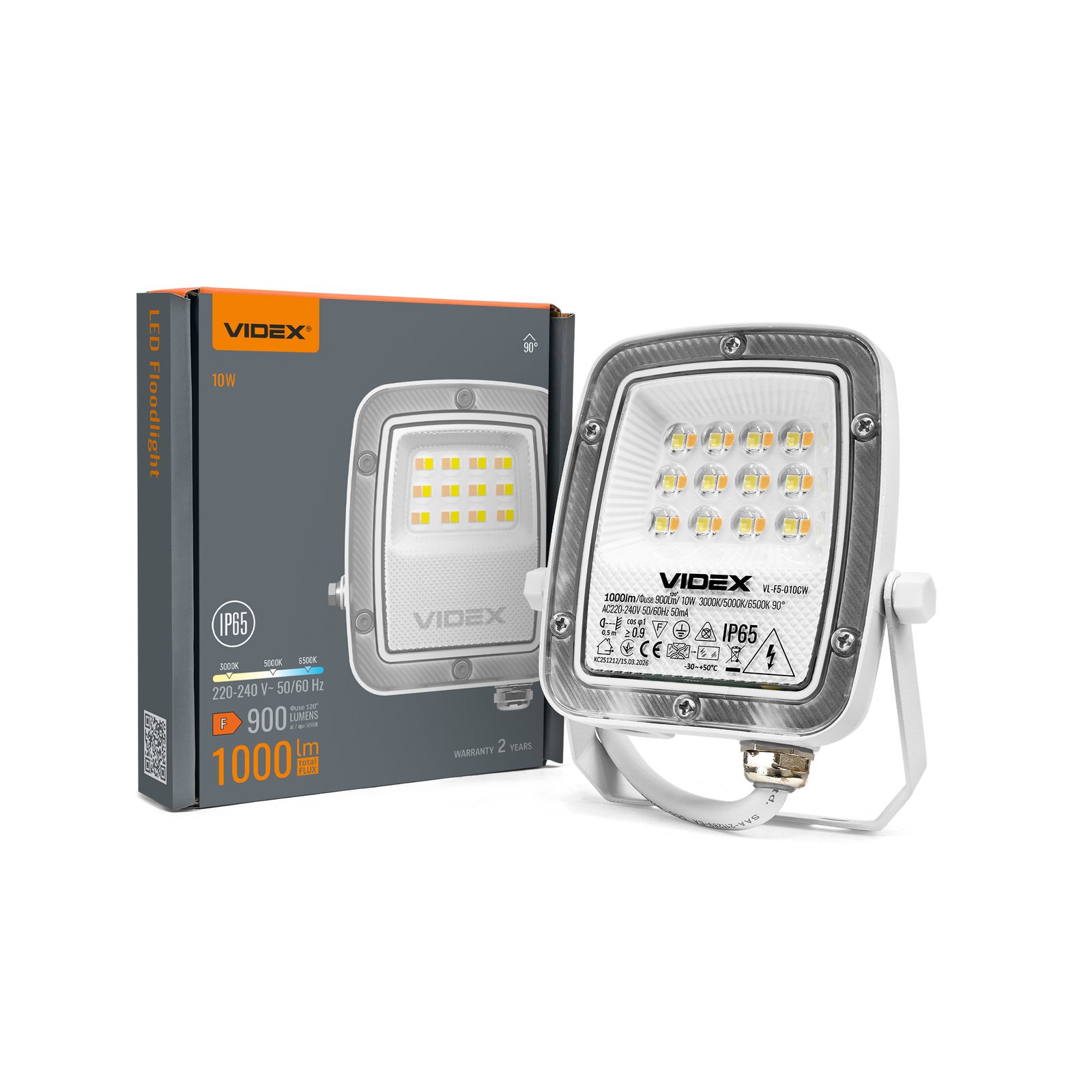 vl-f5-010cw-00.jpg Proiector LED VIDEX-FLOOD-LED-F5-10W-CCT - imagine 1