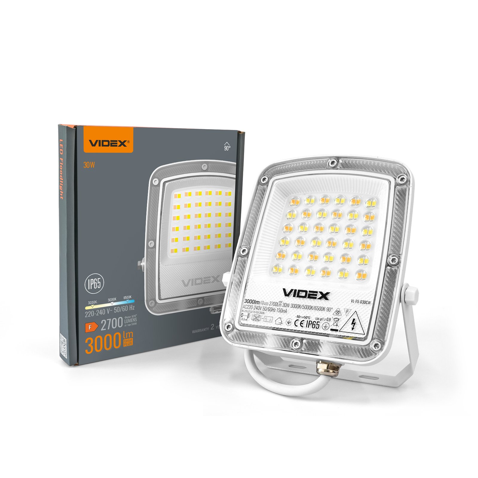 vl-f5-030cw-00.jpg Proiector LED VIDEX-FLOOD-LED-F5-30W-CCT - imagine 1