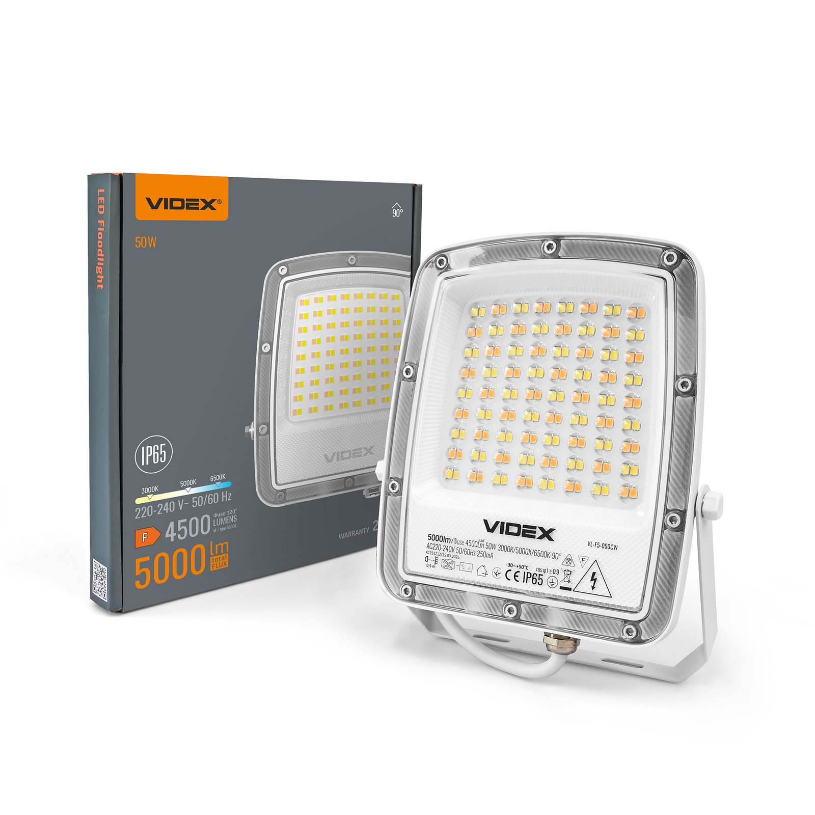 vl-f5-050cw-00.jpg Proiector LED VIDEX-FLOOD-LED-F5-50W-CCT - imagine 1