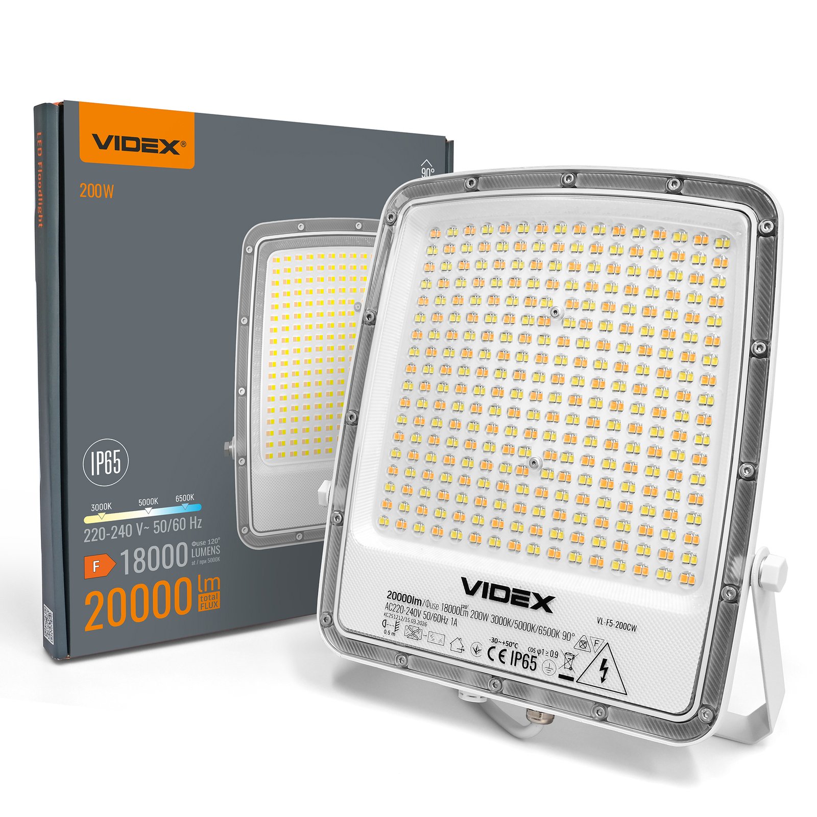 vl-f5-200cw-00.jpg Proiector LED VIDEX F5 200W CCT Reglabil 20000lm IP65 Exterior - imagine 1